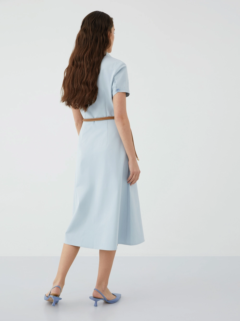 картинка платье из хлопка с короткими рукавами от магазина Solo-U.ru